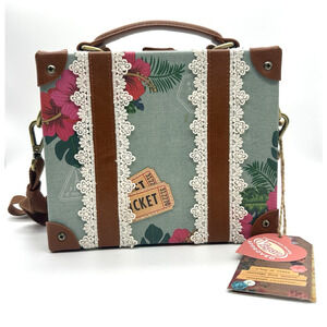 Vendula London Handbag Destination Paradise Trunk Bag Tropical Travel Rare NWT